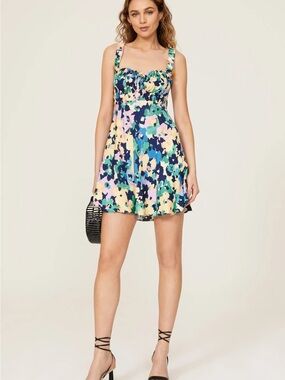 Nicolas Simie Multicolor Floral Mini Dress